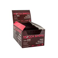 Thumbnail for Seattle Gummy Co. - Mocca Shots Energy Gummies with Caffeine | Dark Chocolate Raspberry (12-Pack box) -