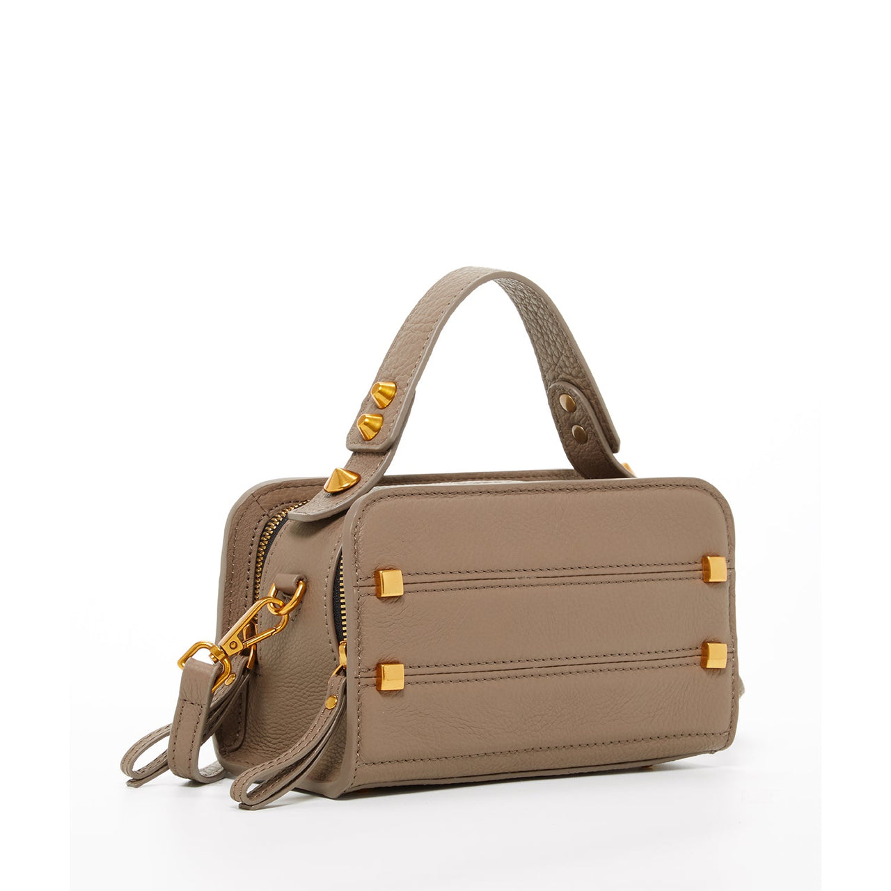 Leather Crossbody Bag Mocha Brown -