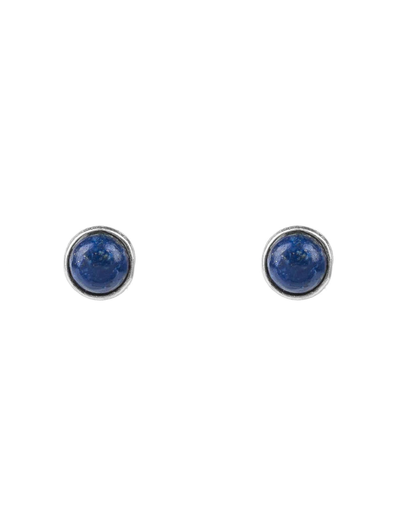 LATELITA - Petite Gemstone Silver Earrings Lapis Lazuli -