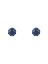 Thumbnail for LATELITA - Petite Gemstone Silver Earrings Lapis Lazuli -