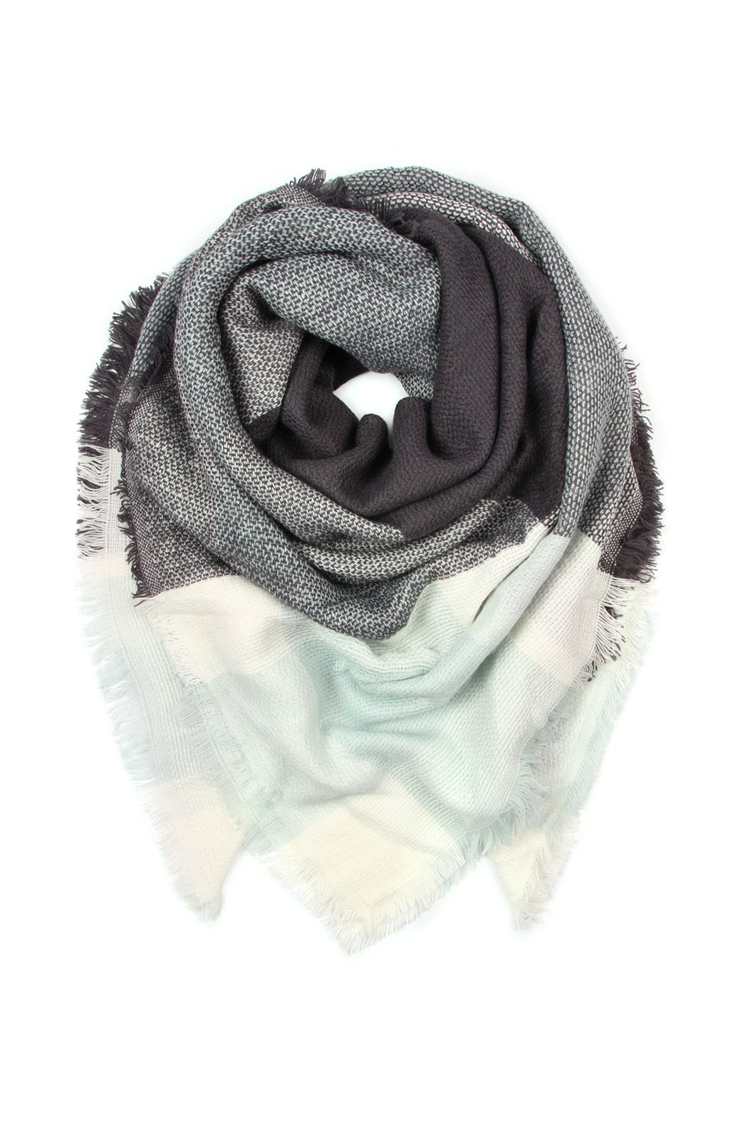 Colorblock Blanket Scarf -  Style 8 - 1 COLOR -