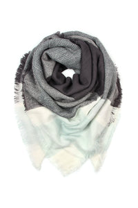 Thumbnail for Colorblock Blanket Scarf -  Style 8 - 1 COLOR -