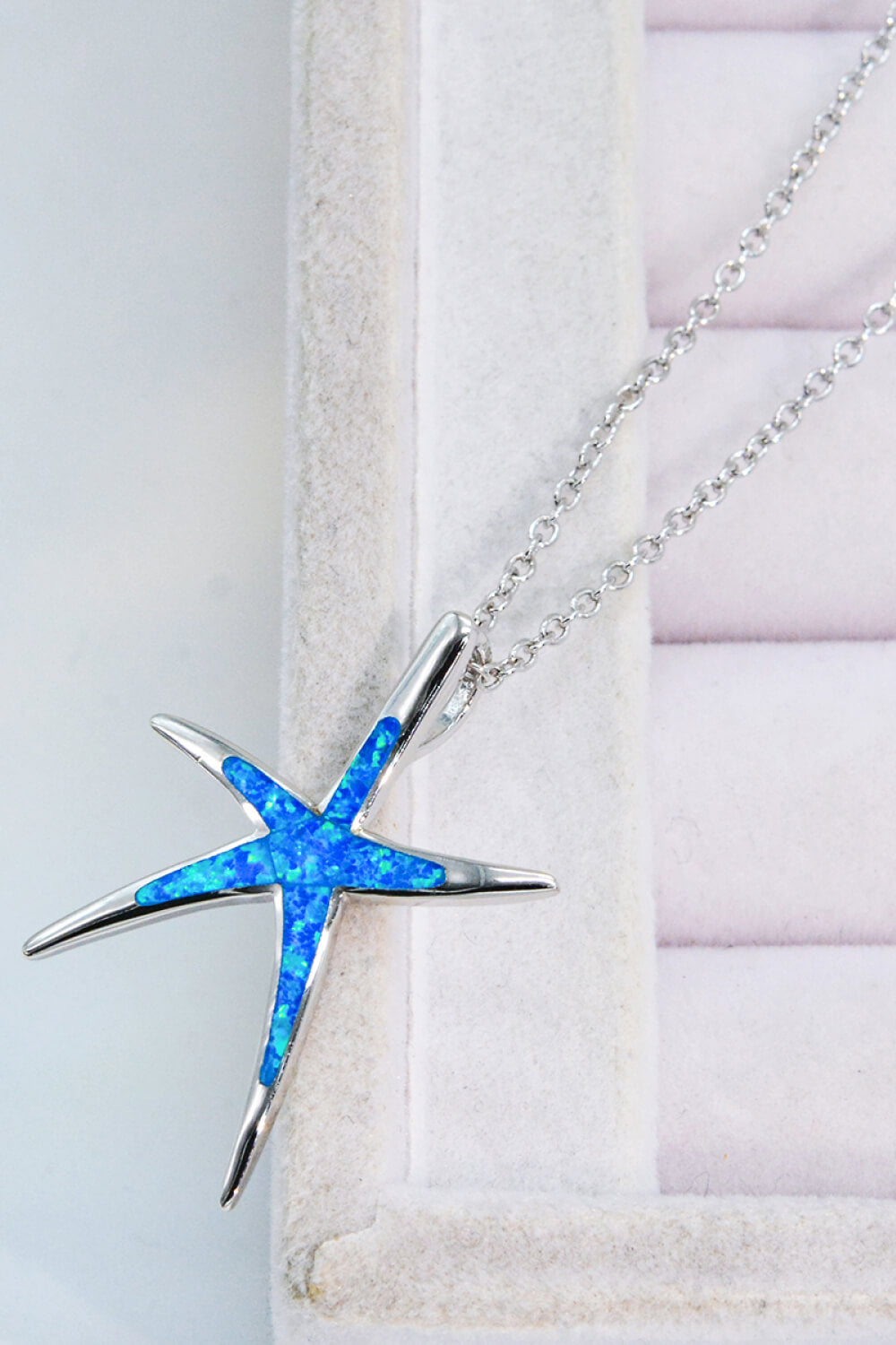 Opal Starfish Pendant Necklace - T - 1 COLOR -