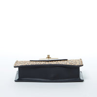 Thumbnail for Mary Mini Crossbody Bag Black Leopard Leather Wristlet -