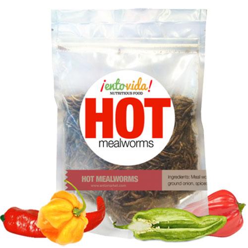 Hot Flavored Whole Roasted Mealworms - GET'EM WHILE THEY'RE HOT! -