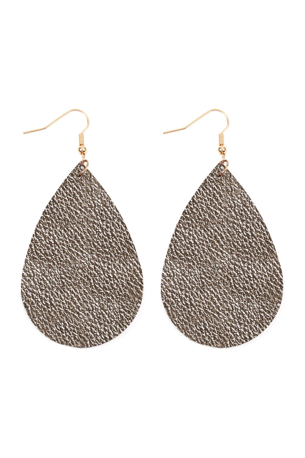 Teardrop Leather Earrings - 18 COLORS -