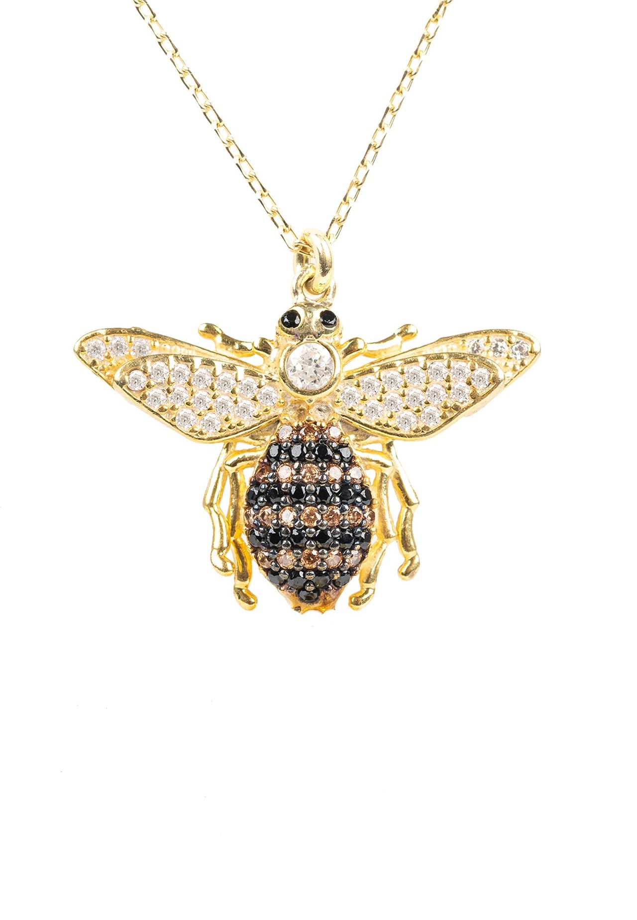 LATELITA - Honey Bee Pendant Necklace Gold -