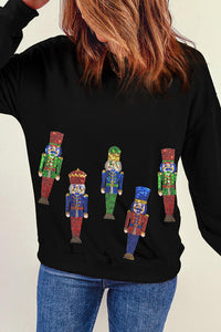 Thumbnail for Nutcracker Sequin Long Sleeve Sweatshirt - T - 1 COLOR -