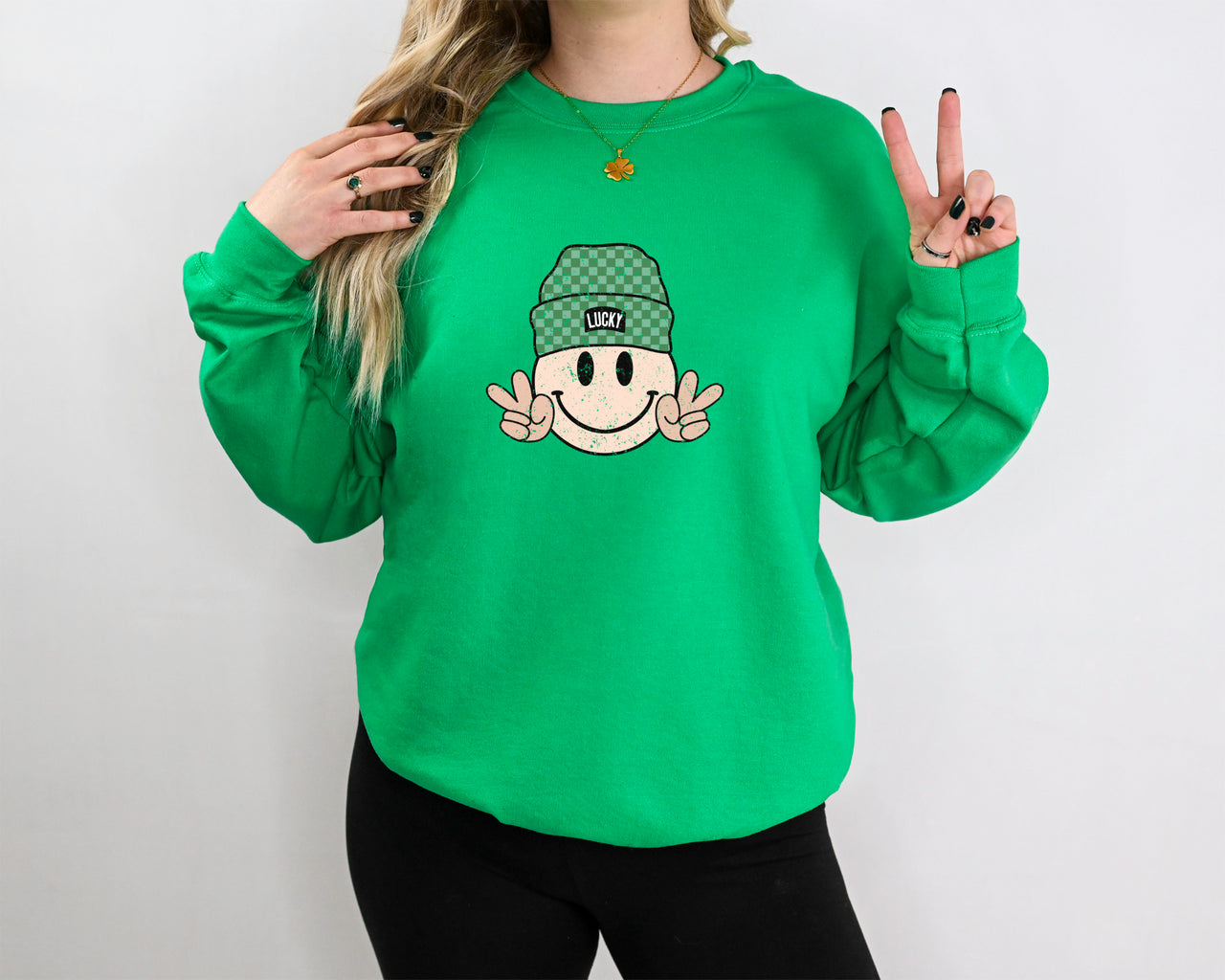 Winter Lucky Smiley Sweatshirt - 1 COLOR -