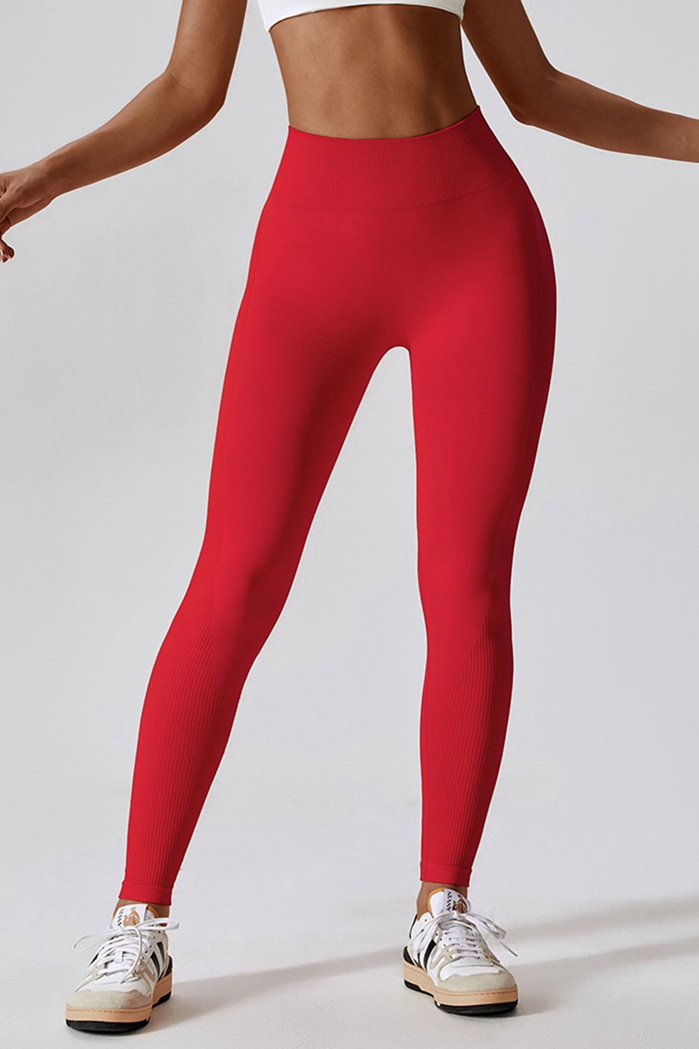 Wide Waistband Slim Fit Long Sports Leggings - T - 6 COLORS -