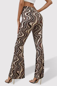 Thumbnail for Printed High Waist Flare Pants - T - 7 COLORS -