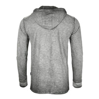 Thumbnail for Long Sleeve Vintage Oil Wash Garment Dye Hooded Henley - 1 COLOR -