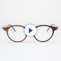 Thumbnail for Tommy Owens - Marion - Featherlight Titanium & Wood Eyeglasses - 2 WOOD COLORS -