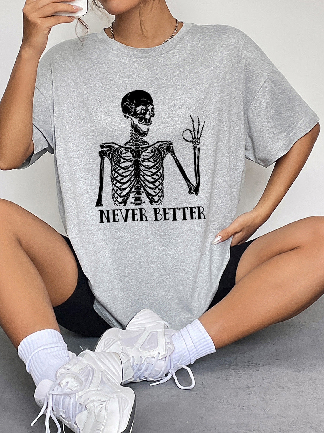 Round Neck Short Sleeve - "Never Better" - Graphic T-Shirt - T - 3 COLORS -