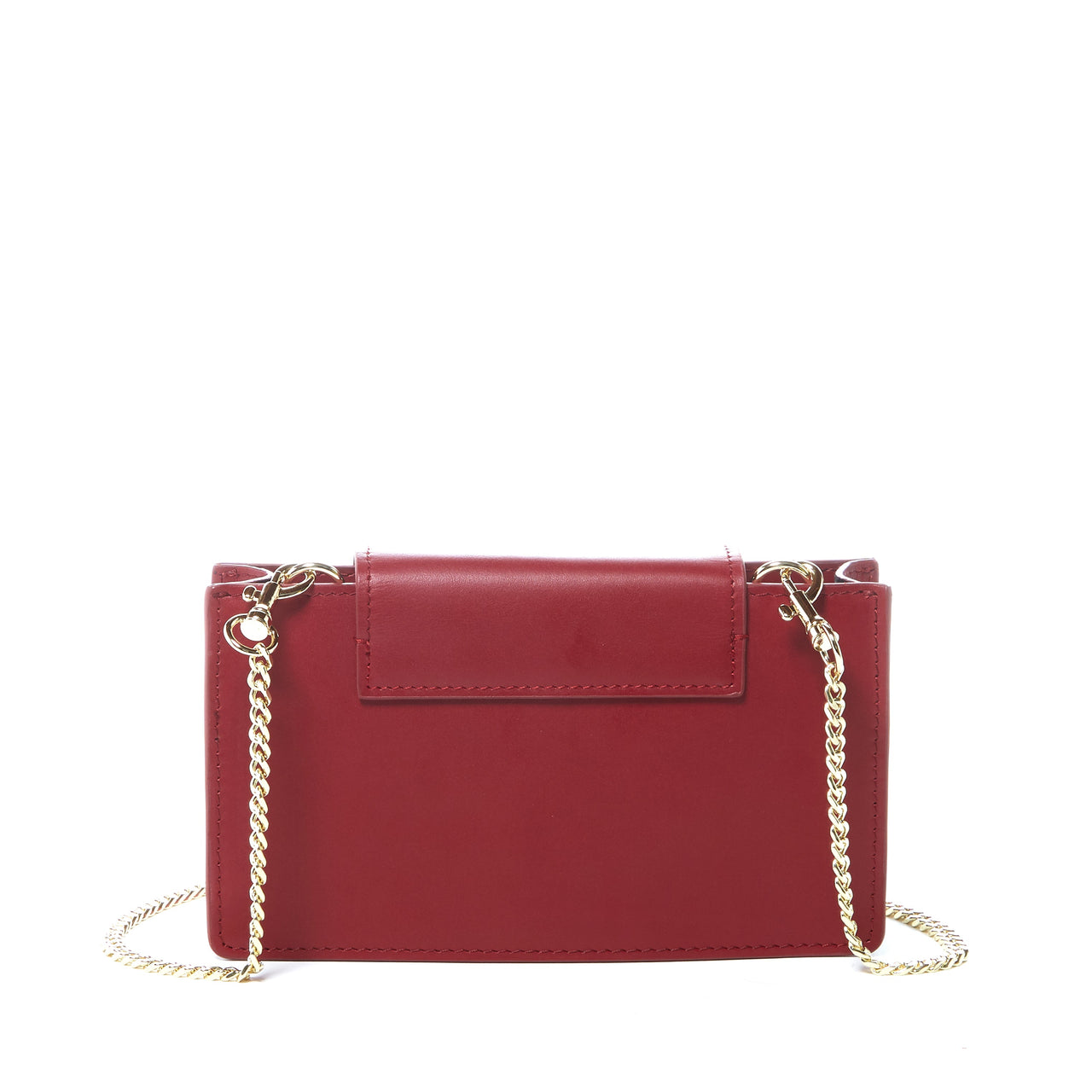 Mary Small Crossbody Leather Wristlet Burgundy -