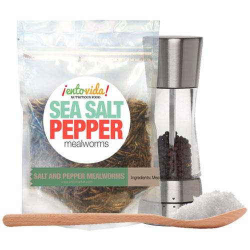 Sea Salt & Pepper Flavored Whole Roasted Mealworms - WOULDN'NT EAT MY MEALWORMS ANY OTHER WAY -