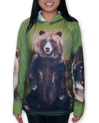 Thumbnail for Mouthman - GRIZZLY BEAR Hoodie Chomp Shirt - ADULT SIZES AVAILABLE! - 13 SIZES -