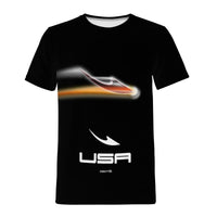 Thumbnail for USA OOTO / FLAMING DASH - D61 Men's All Over Print T-Shirt - 1 COLOR -