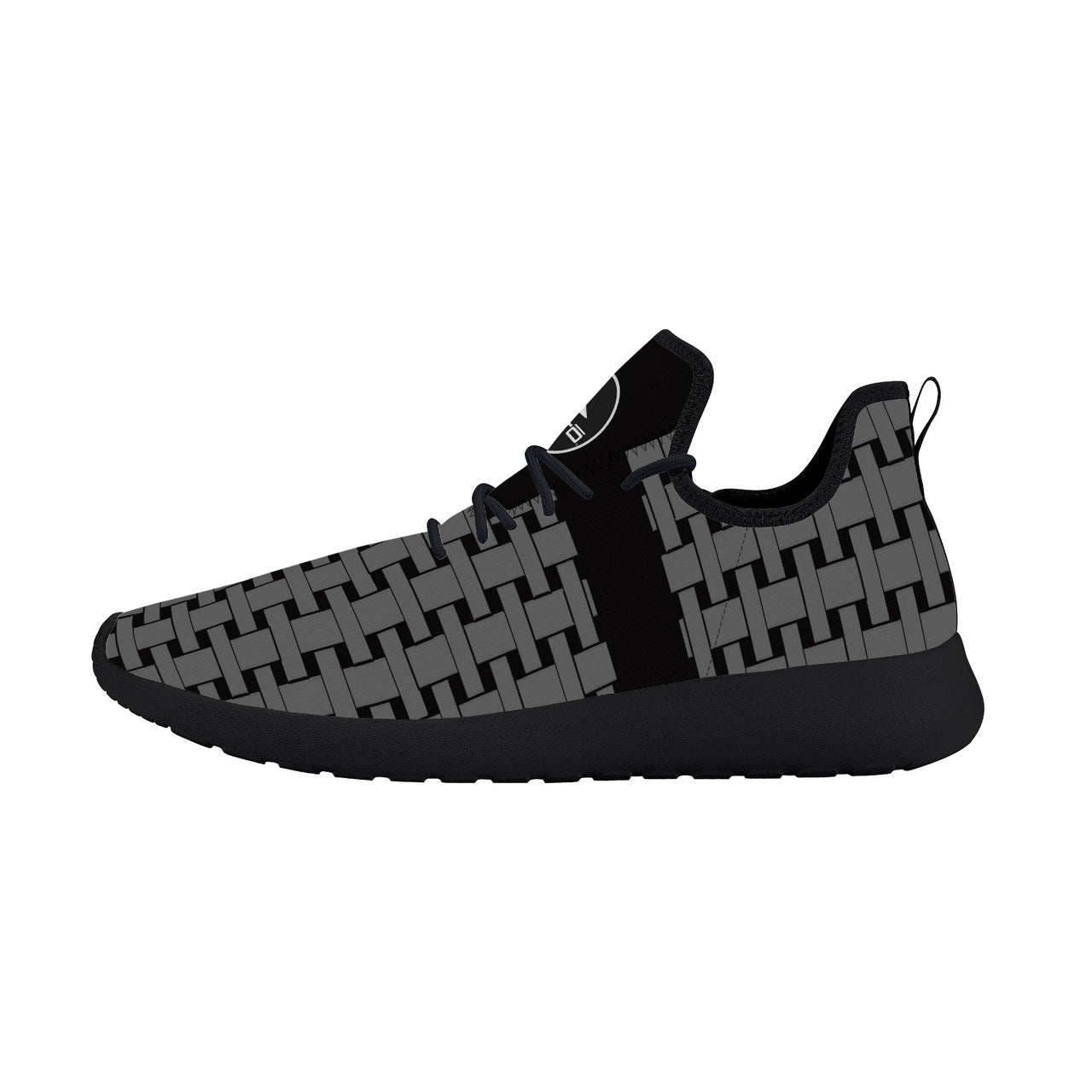 OOTO - Lightweight Mesh Knit Sneaker - GREY WEAVE ON BLACK - Black soles - 1 COLOR -