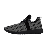 Thumbnail for OOTO - Lightweight Mesh Knit Sneaker - GREY WEAVE ON BLACK - Black soles - 1 COLOR -