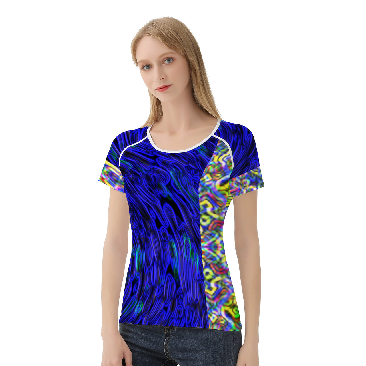 NEON FRAMED ORGANICA - D65 Women's All-Over Print T shirt - 1 COLOR -