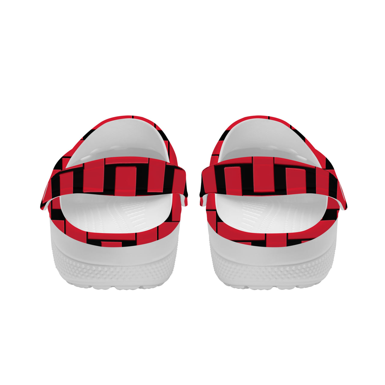 OOTO - RED WEAVE - WITH (OPTIONAL) PIVOTING HEEL STRAP - SF_S48_All Over Printing Crocs Clogs -