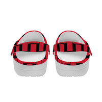 Thumbnail for OOTO - RED WEAVE - WITH (OPTIONAL) PIVOTING HEEL STRAP - SF_S48_All Over Printing Crocs Clogs -