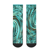 Thumbnail for OOTO - GREEN REALITY AQUATIC PHASE - D45 Crew Socks - 1 COLOR -