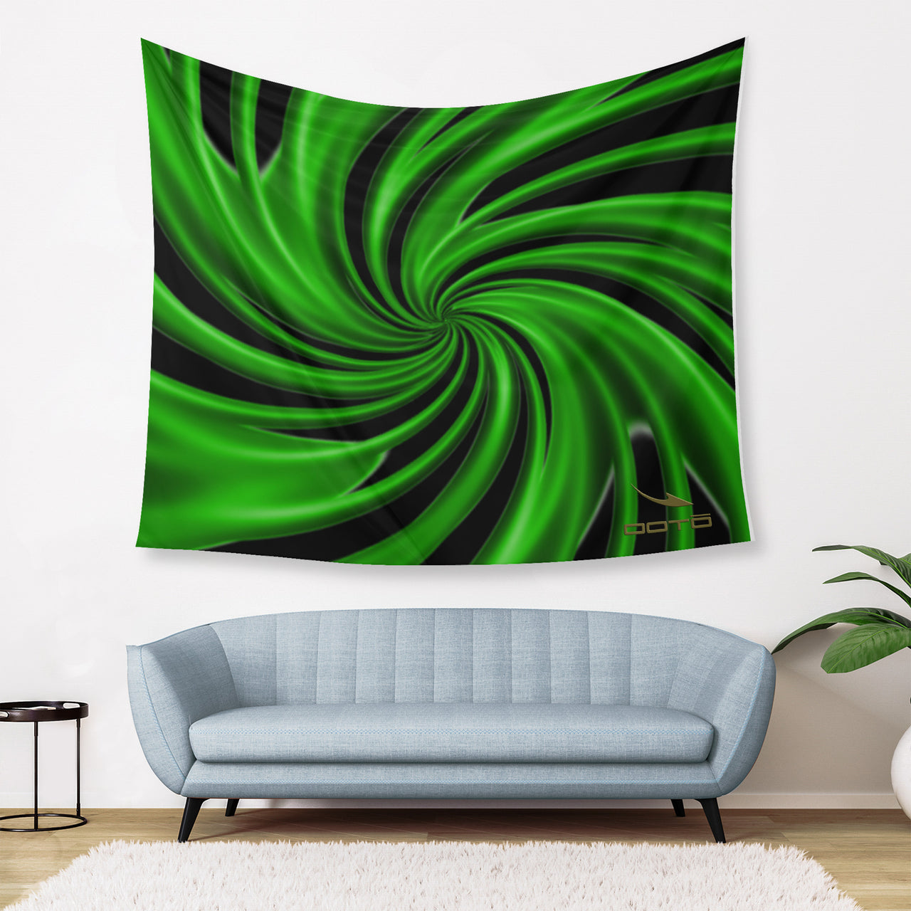 OOTO - GREEN DREAM - Wall Tapestry - 3 SIZES -