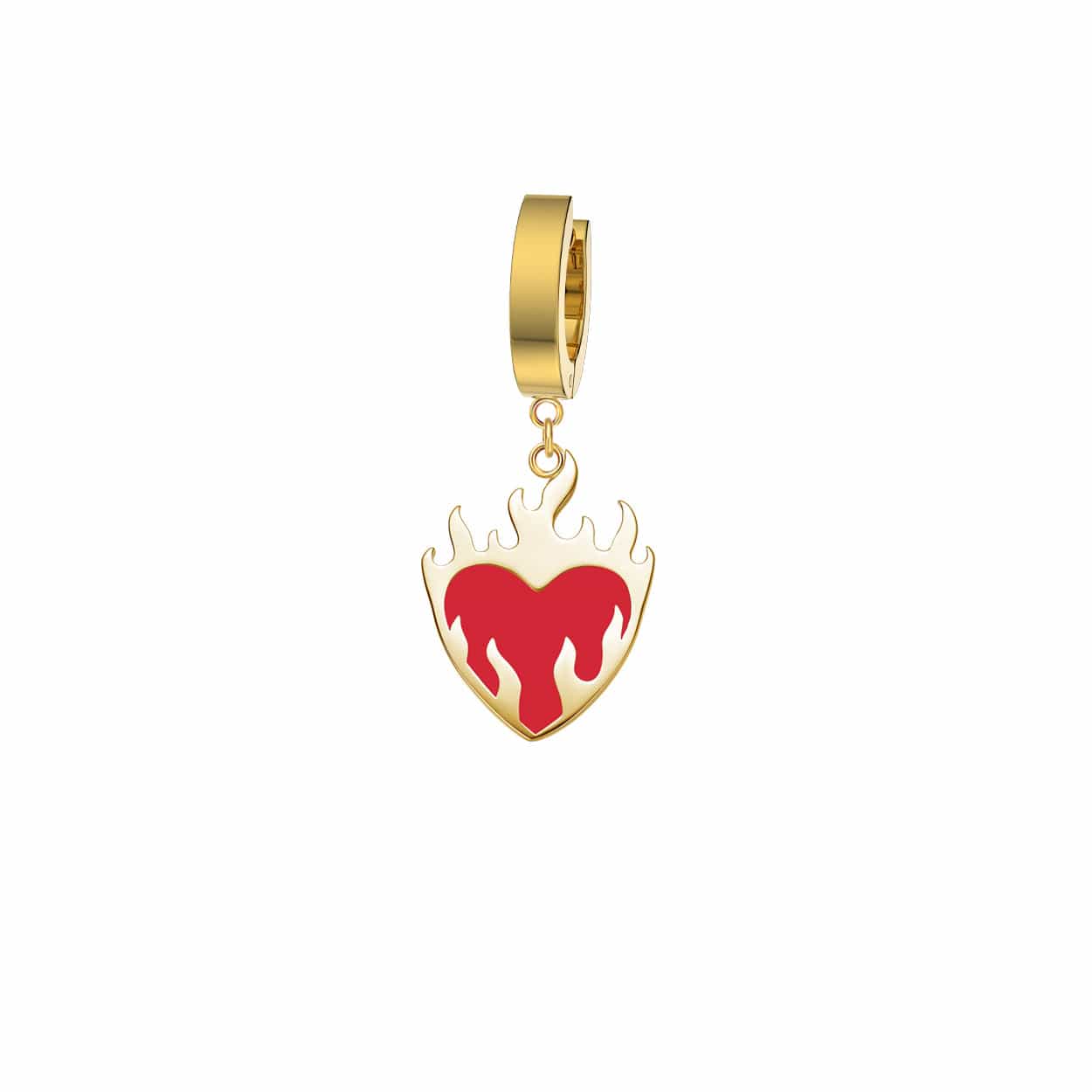 Mister - Flaming Heart Earring - 3 COLORS -