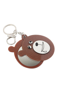 Thumbnail for Riah Fashion - Black and Brown Assorted Drooly Bear With Mirror Keychain - 2 COLORS -