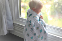 Thumbnail for Robots Cotton Muslin Newcastle Blanket -