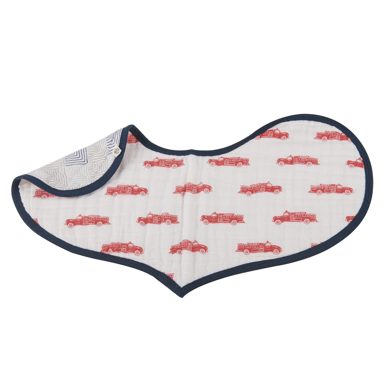 Newcastle - Fire Truck and Dalmatian Cotton Heart Bibs Set of 2 -