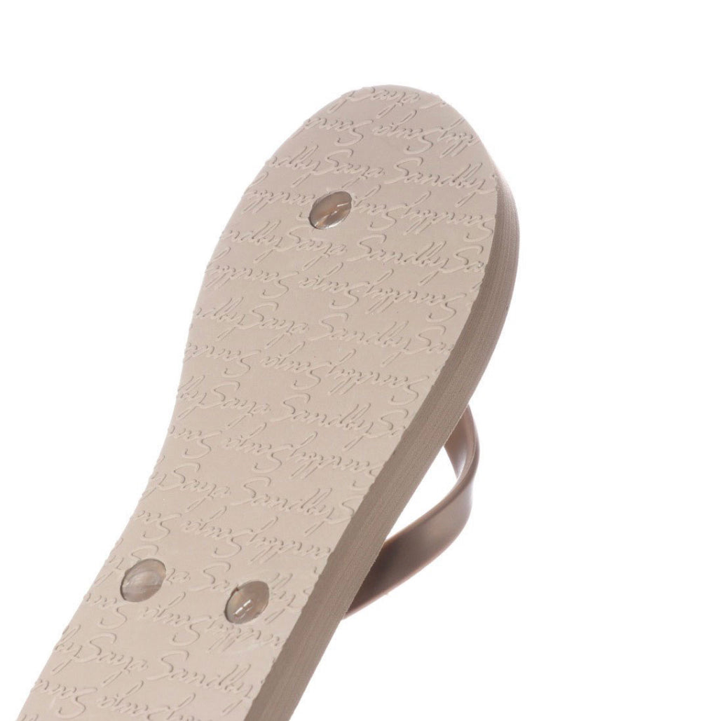 SAND BY SAYA N.Y. - Rectangle Studs - Crystal Flat Flip Flops Sandal - 4 COLORS -