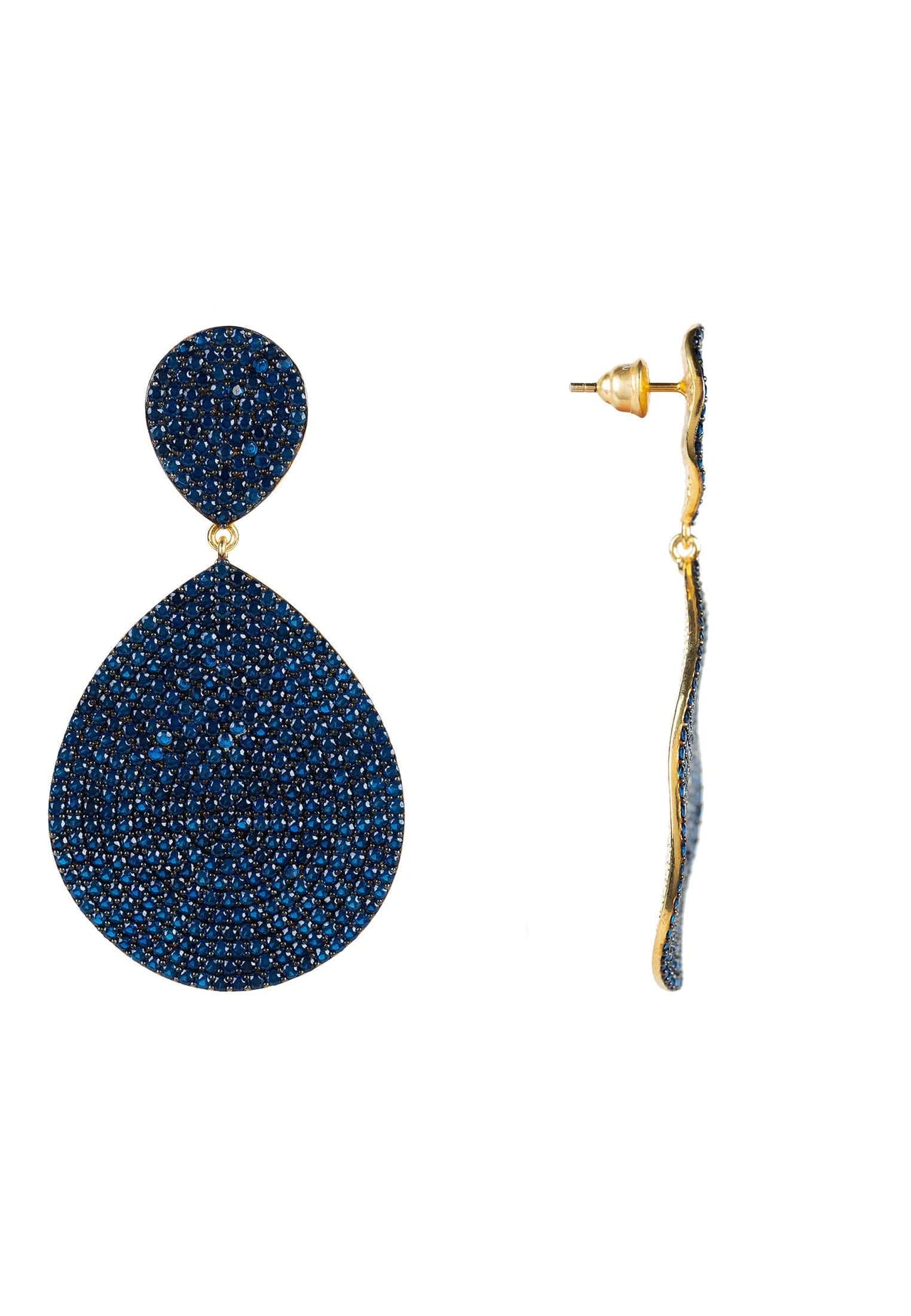 LATELITA - Monte Carlo Earrings Gold Sapphire Zircon -