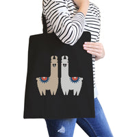 Thumbnail for Llama Pattern Canvas Shoulder Bag Cute Foldable Tote Bag - 2 COLORS -