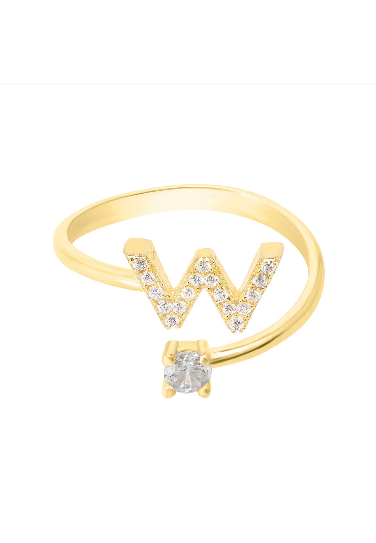 Initial Ring Gold W -