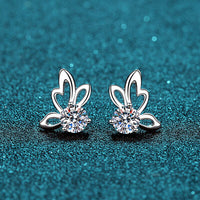 Thumbnail for 1 Carat Moissanite Butterfly Shape Earrings