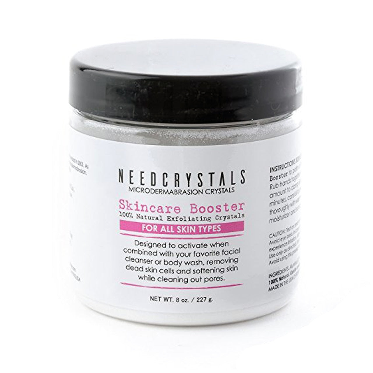 NeedCrystals - Microdermabrasion Crystals DIY Exfoliating Facial Scrub Skin Care, 8 Oz Size 120 Grit -