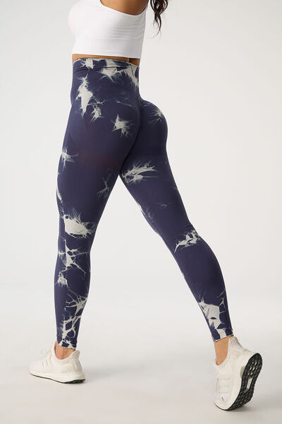 Tie-Dye High Waist Active Leggings - T - 10 COLORS -