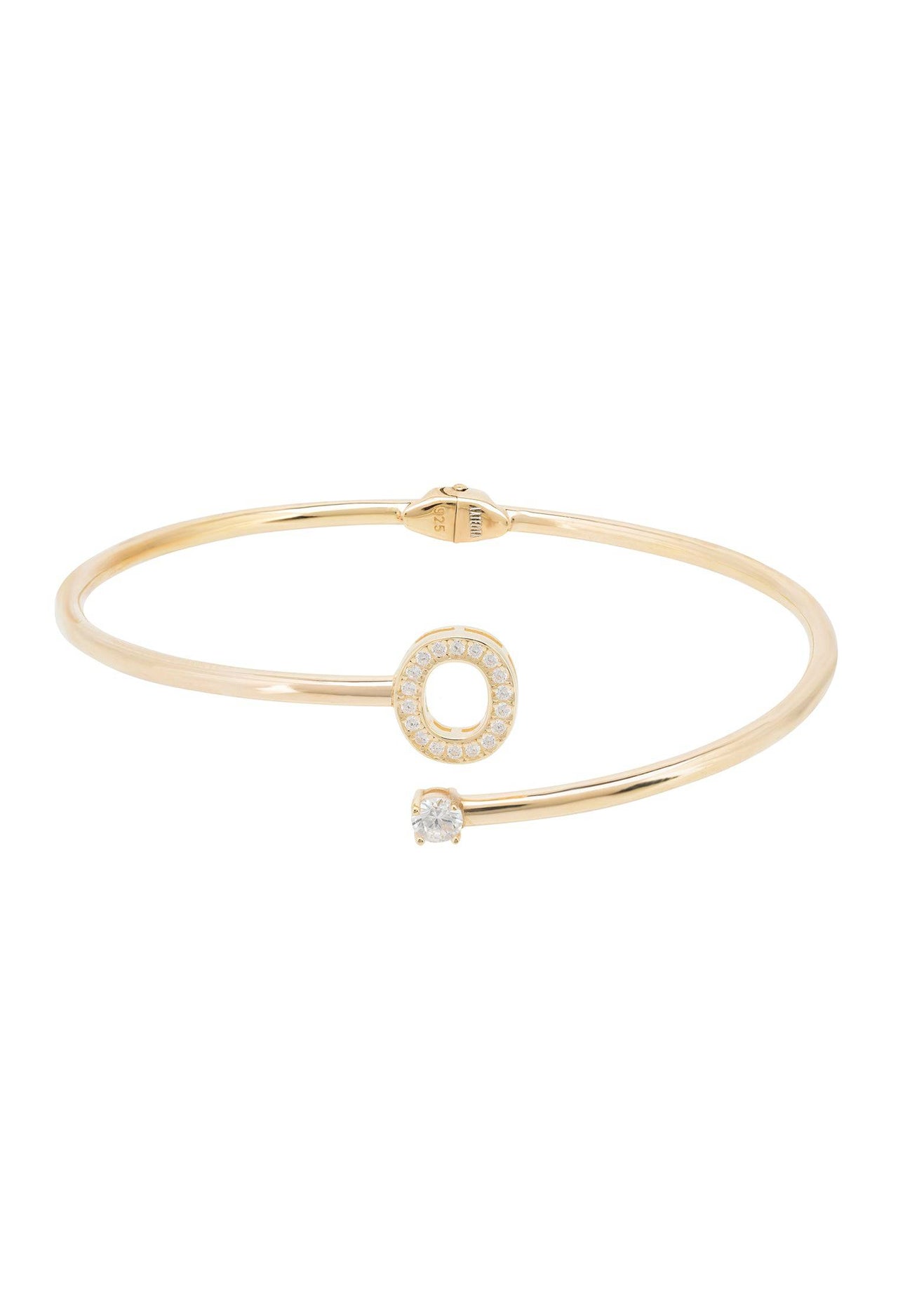 Initial Bangle Gold O -