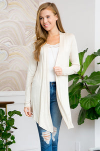 Thumbnail for Riah Fashion -  - Drapey Open Front Cardigan - 15 COLORS -