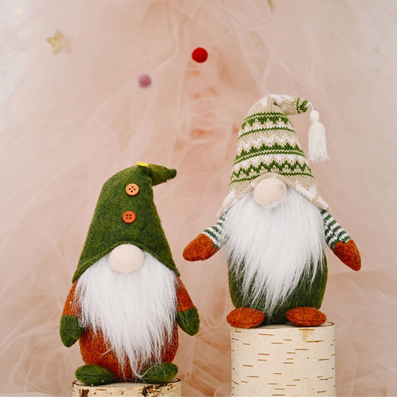 Handmade Christmas Elf Gnome Decoration - Standing Swedish Gnome Tomte Ornaments - 9.45" - 11.1" - [14-20 DAY DELIVERY] - SINGLE OR 2 COMBO TYPES -