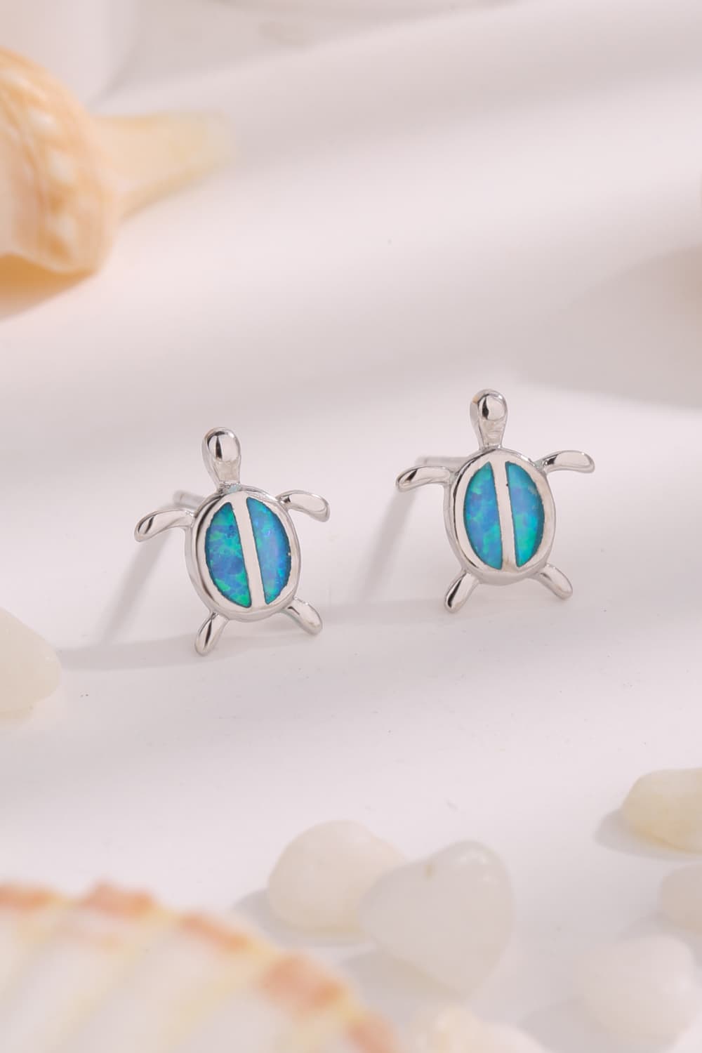 Opal Turtle 925 Sterling Silver Stud Earrings - T - 1 COLOR -