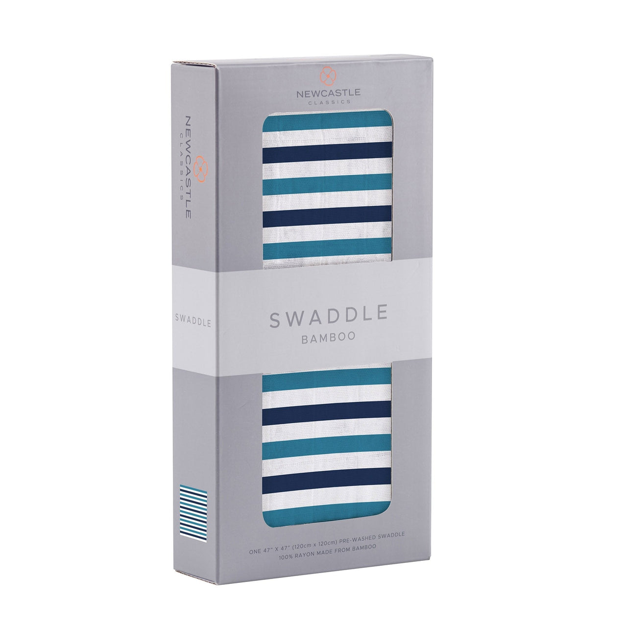 Newcastle - Blue and White Stripe Swaddle -