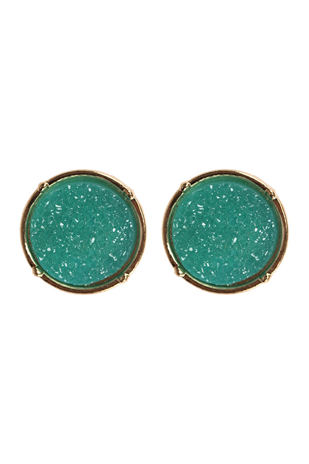 Druzy Round Post Earrings - 18 COLORS -