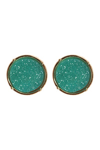 Thumbnail for Druzy Round Post Earrings - 18 COLORS -