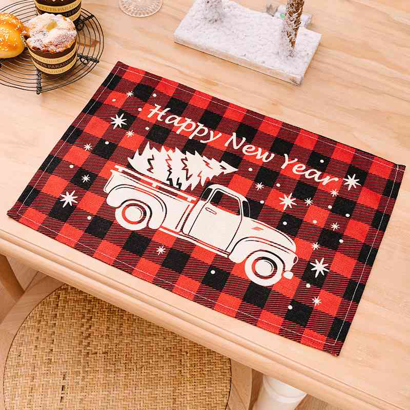 Assorted 2-Piece Plaid Placemats - [5-10 DAY DELIVERY] - [CHOOSE 1 GET 1 RANDOM PICK] - 2 PCS. - T - 6 STYLES -