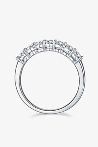 Thumbnail for Moissanite Platinum-Plated Half-Eternity Ring