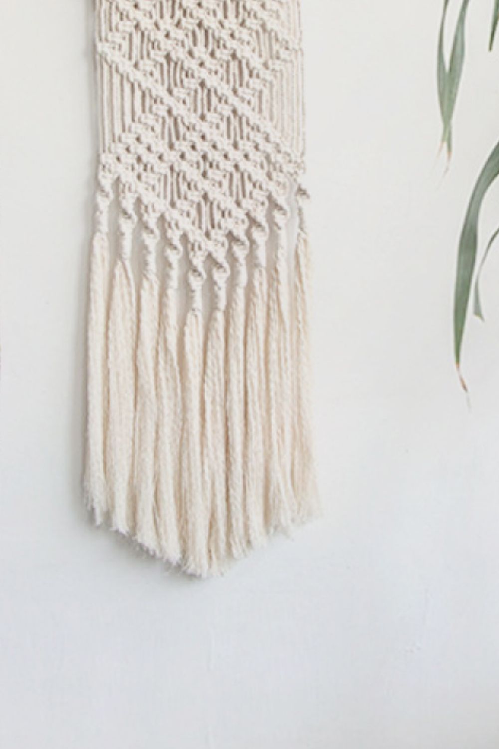 Macrame Fringe Wall Hanging - 21.6" X 11.8" - T - 3 COLORS -